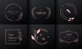 Rose gold natural logo design collection