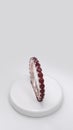 Rose Gold Ruby Eternity Ring Royalty Free Stock Photo