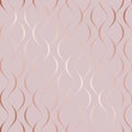 Rose gold seamless pattern. Beauty background with irregular lines. Roses golden marble. Repeated glam texture foil. Repeating ele