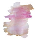 Rose gold shapeless watercolor stain Royalty Free Stock Photo