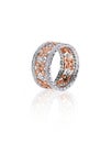 Rose gold silver wedding ring