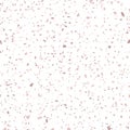 Rose gold terrazzo texture. Vector seamless pattern with gold confetti on white