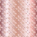 Rose golden metal gradient flower pattern background Royalty Free Stock Photo