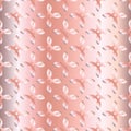 Rose golden metal gradient flower pattern background Royalty Free Stock Photo