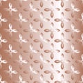 Rose golden metal gradient flower pattern background Royalty Free Stock Photo