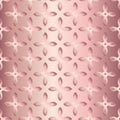 Rose golden metal gradient flower pattern background Royalty Free Stock Photo