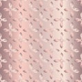 Rose golden metal gradient flower pattern background Royalty Free Stock Photo