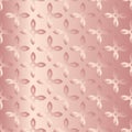 Rose golden metal gradient flower pattern background Royalty Free Stock Photo