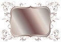 Rose golden shiny glowing ornate frame isolated over white Royalty Free Stock Photo