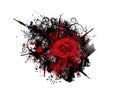 Rose, guns and hearts - grunge graffiti