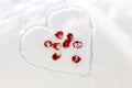 Rose Heart Snow Royalty Free Stock Photo