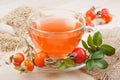 Rose hip tea and red berries Royalty Free Stock Photo