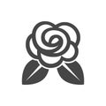 Rose Icon Flat Graphic Design - Illustration