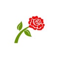 Rose icon logo design vector template