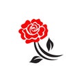 Rose icon logo design vector template Royalty Free Stock Photo