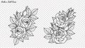 Rose lace ornament vector by hand drawing Royalty Free Stock Photo