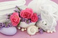 Rose and Lavender Spa Royalty Free Stock Photo