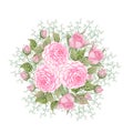 Rose,Leaf Wedding Watercolor Wreath, Bouquets,Frame Floral,Flowers arrangement decorate,Hand painted.