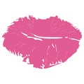 Rose lipstick kiss