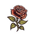 Rose logo line art