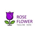 Rose purple logo vector