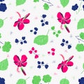 Rose mallow repetitive background for home decor, upholstery