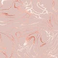 Rose marble. Rose gold elegant texture with foil imitation