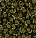 Rose Military pattern seamless. Roses army background. flower protective texture