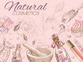 Rose natural cosmetic template.