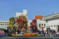 Rose parade colorful float