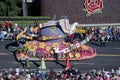 Rose Parade float with globe and flags Royalty Free Stock Photo