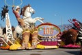 Rose Parade Pasadena oklahoma cowboy float Royalty Free Stock Photo