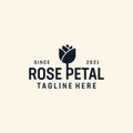 Rose petal beauty feminine logo vector design concept