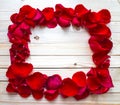 Rose Petals Border Royalty Free Stock Photo