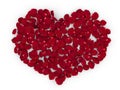 Rose petals heart HQ Cclean 3D render Royalty Free Stock Photo