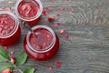 Rose petals jam background Royalty Free Stock Photo