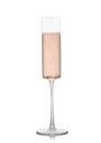 Rose pink champagne in fine crystal glass with bubbles Royalty Free Stock Photo