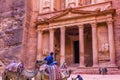 Rose Pink Red Treasury Afternoon Camels Petra Jordan Royalty Free Stock Photo