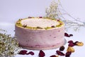 Rose Pistachio freshly baked cake