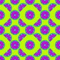 Rose psychedelic Citrus. Fruit pattern of rose citrus on a green-lime background.