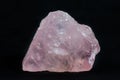 Rose quartz on black Royalty Free Stock Photo