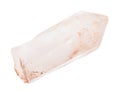 Rose quartz crystal isolated on white Royalty Free Stock Photo