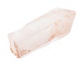 Rose quartz crystal isolated on white