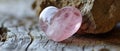 Rose Quartz Heart Gemstone A Fragile Beauty Royalty Free Stock Photo