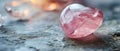 Rose Quartz Heart Representing Affection And Emotional Healing Royalty Free Stock Photo