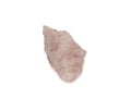 Rose Quartz Isolated on White, top view Royalty Free Stock Photo