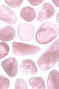 Rose quartz jewel texture on light surface background. Royalty Free Stock Photo