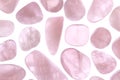 Rose quartz jewel texture on light surface background. Royalty Free Stock Photo