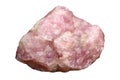 Rose quartz mineral stone isolated on white Royalty Free Stock Photo