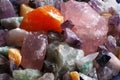 Rose quartz and other crystals Royalty Free Stock Photo